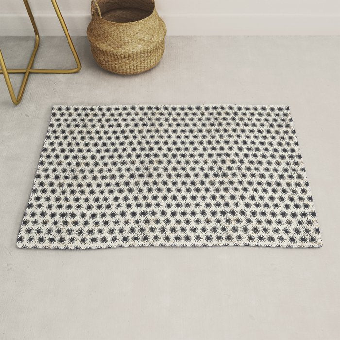 Happy nordic blue sun Rug Gallery Image 1