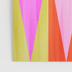 Mid Mod Diamond Pattern 1. textured Pink Green  Poster Gallery Image 3