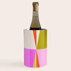 Mid Mod Diamond Pattern 1. textured Pink Green  Wine Chiller Gallery Image 2