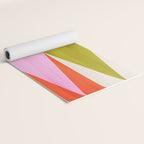 Mid Mod Diamond Pattern 1. textured Pink Green  Yoga Mat Gallery Image 2