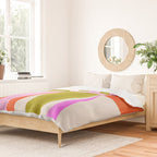 Mid Mod Diamond Pattern 1. textured Pink Green  Duvet Cover Gallery Image 2