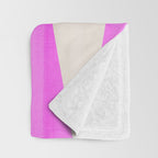 Mid Mod Diamond Pattern 1. textured Pink Green  Throw Blanket Gallery Image 3