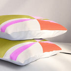 Mid Mod Diamond Pattern 1. textured Pink Green  Pillow Sham Gallery Image 3