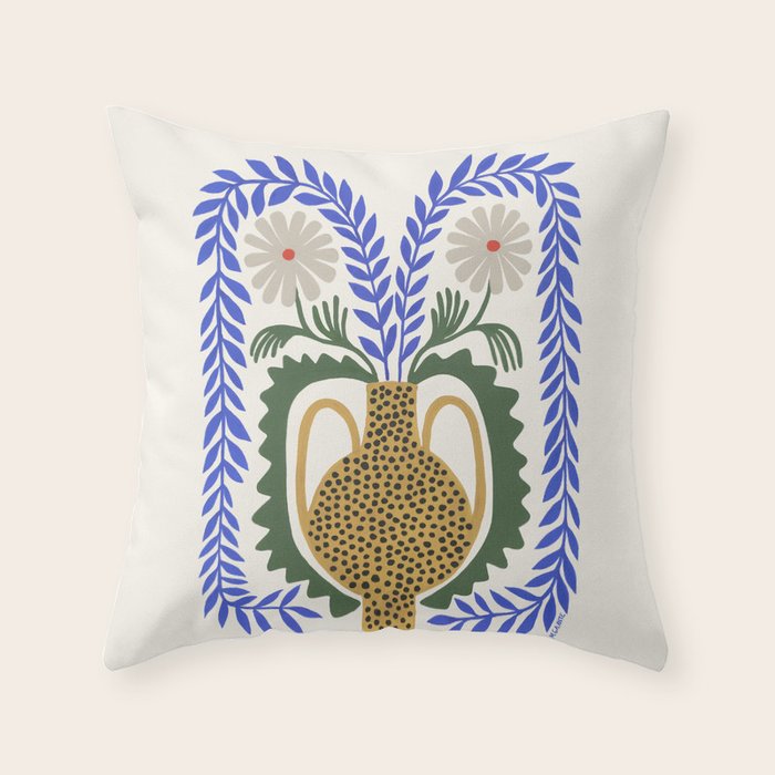 November Vase Throw Pillow Gallery Image 1