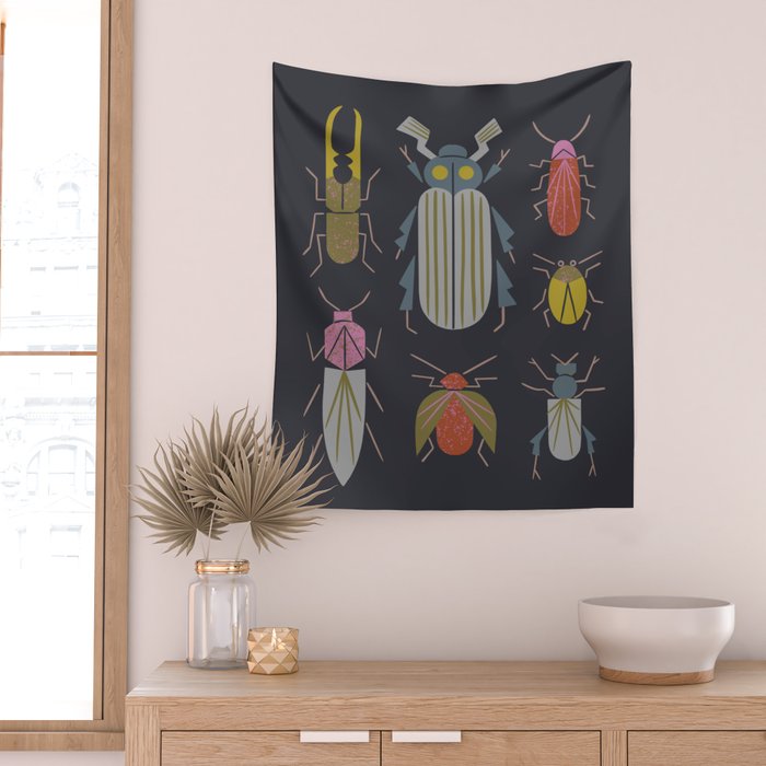 Beetle Specimens Wall Tapestry Gallery Image 2