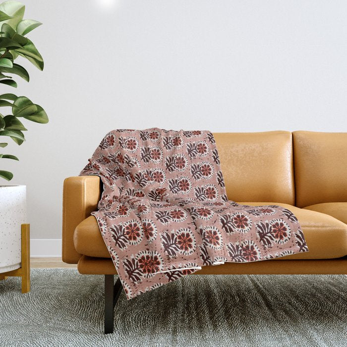 MACHA PINK COSMOS Throw Blanket Gallery Image 1