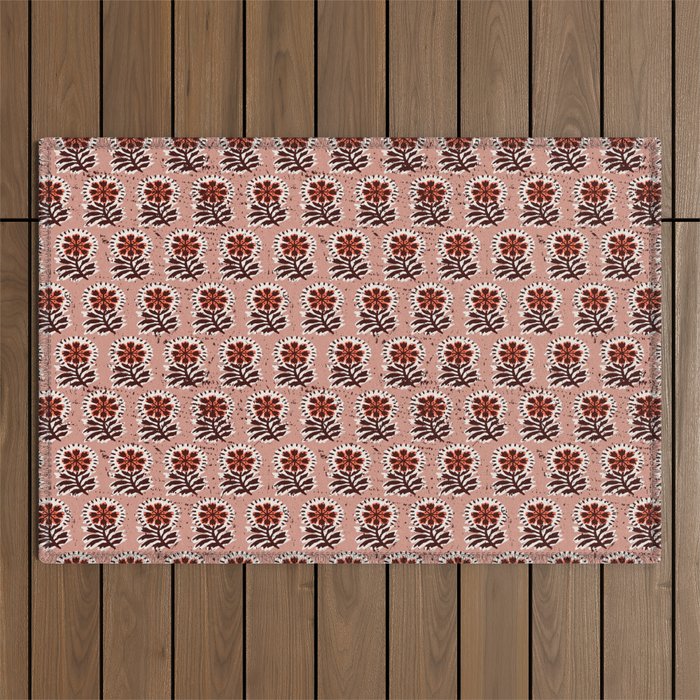 MACHA PINK COSMOS Outdoor Rug Gallery Image 1