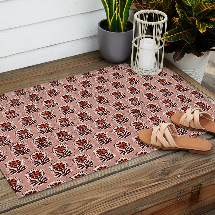 MACHA PINK COSMOS Outdoor Rug Gallery Image 2