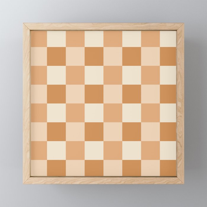 Checkered Multicolor Pattern XXIV Orange Mini Art Print Gallery Image 1