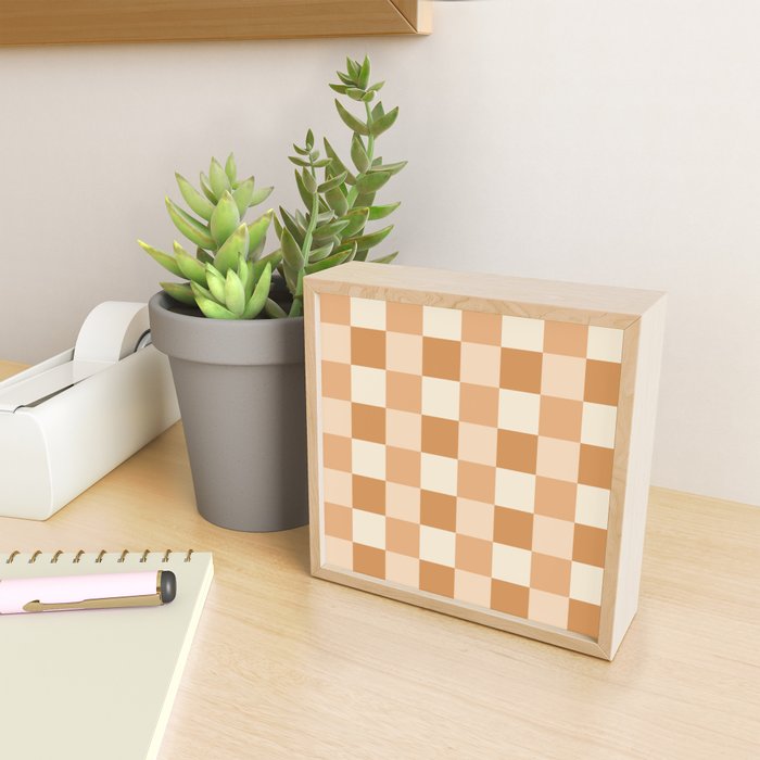 Checkered Multicolor Pattern XXIV Orange Mini Art Print Gallery Image 2