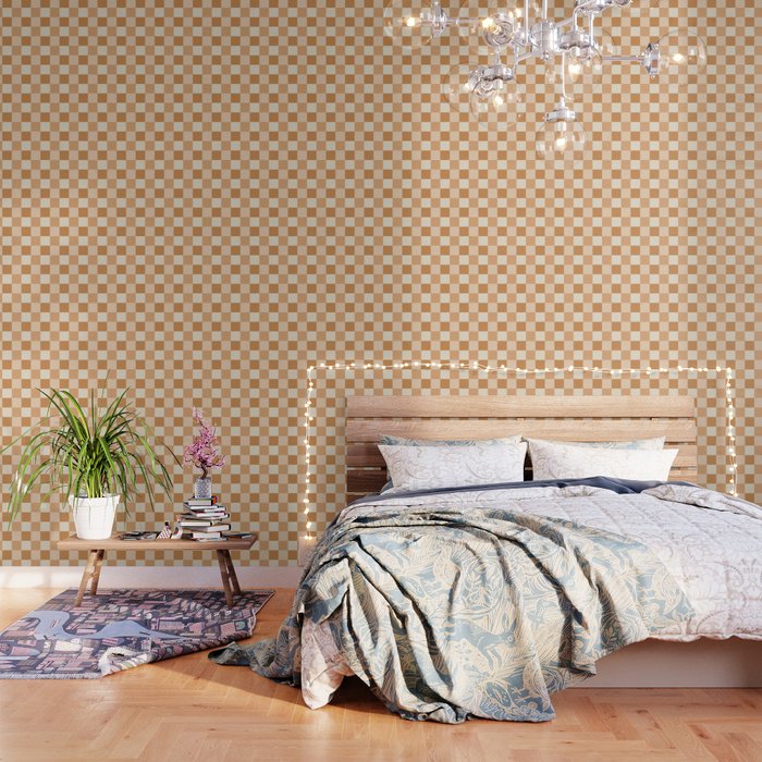 Checkered Multicolor Pattern XXIV Orange Wallpaper Gallery Image 1