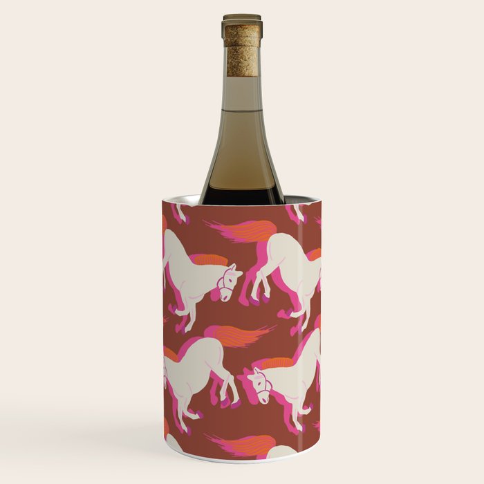 Horses in red Wine Chiller Gallery Image 3