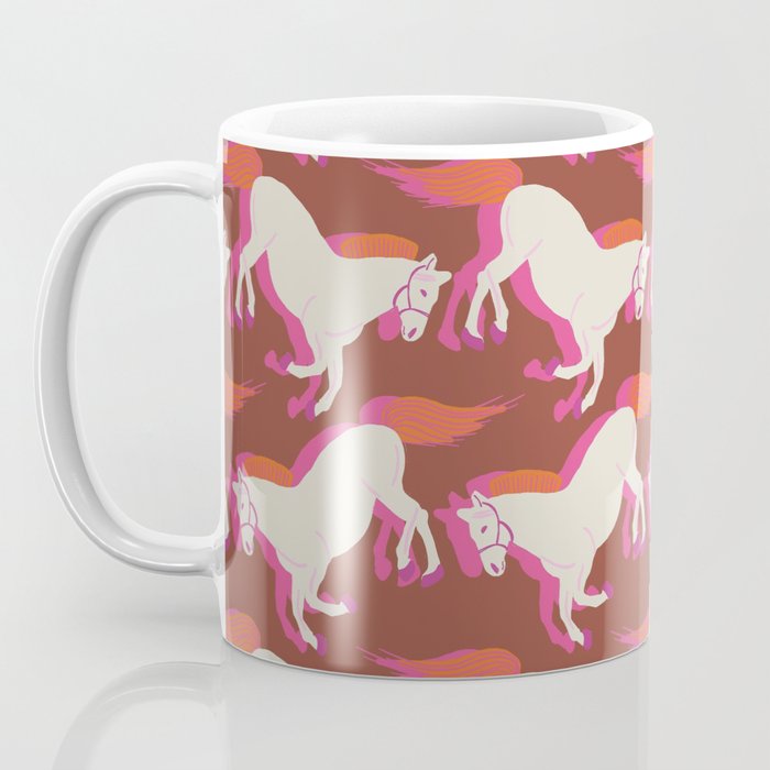 Horses in red Coffee Mug Gallery Image 3