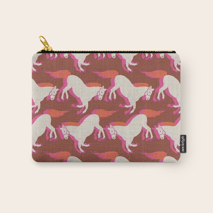 Horses in red Carry All Pouch Gallery Image 1