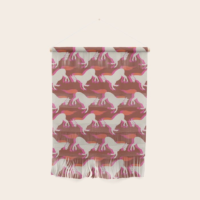 Horses in red Wall Hanging Gallery Image 1