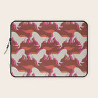 Horses in red Laptop Sleeve Gallery Image 1