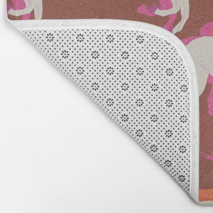 Horses in red Bath Mat Gallery Image 2