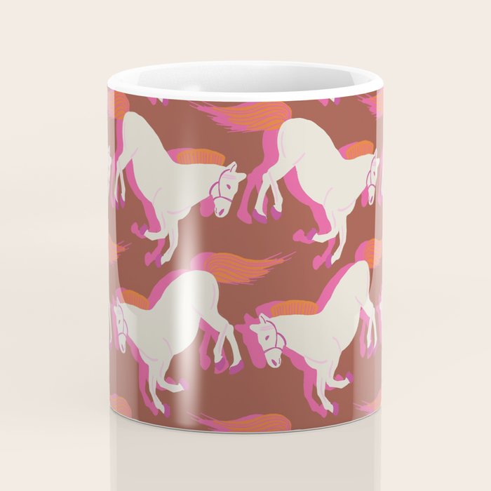 Horses in red Coffee Mug Gallery Image 4