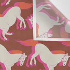Horses in red Wall Tapestry Gallery Image 3