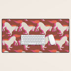 Horses in red Desk Mat Gallery Image 1
