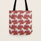 Horses in red Tote Bag Gallery Image 1