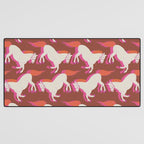 Horses in red Desk Mat Gallery Image 3