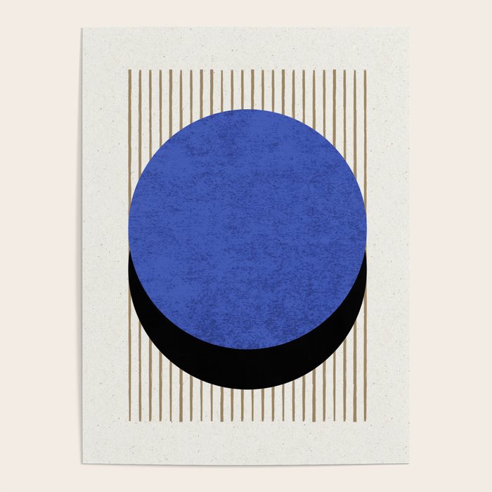 Circle Navy Blue Stripes Poster Gallery Image 4