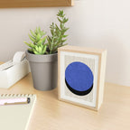 Circle Navy Blue Stripes Mini Art Print Gallery Image 2