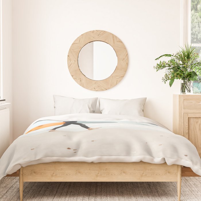 Beach - Surfer - Ocean - Minimal - Sea - Travel photography Duvet Cover Gallery Image 3
