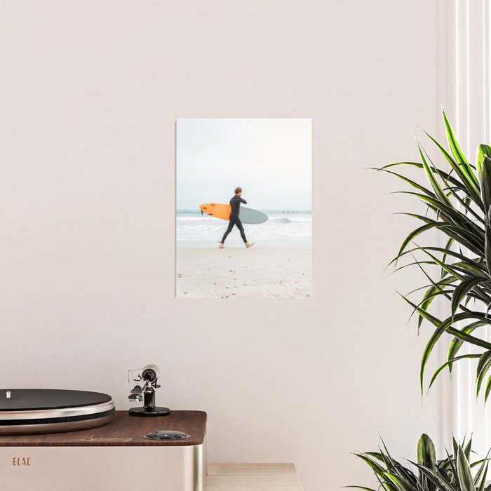 Beach - Surfer - Ocean - Minimal - Sea - Travel photography Poster Gallery Image 2