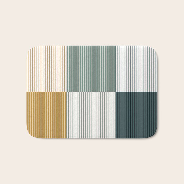 Color Block Line Pattern II Bath Mat Gallery Image 1