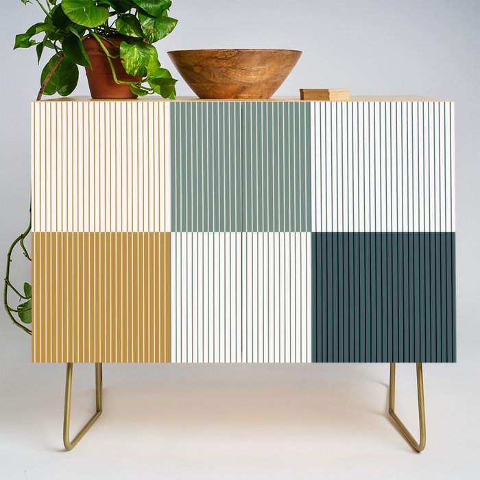 Color Block Line Pattern II Credenza Gallery Image 1