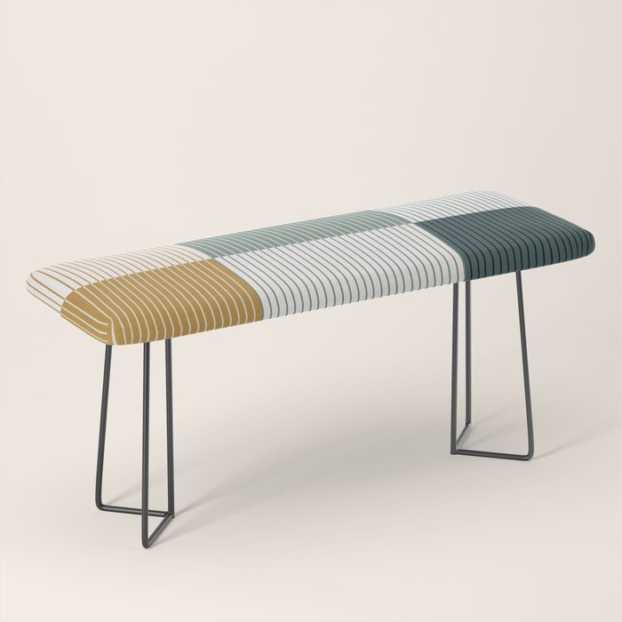 Color Block Line Pattern II Bench Gallery Image 1