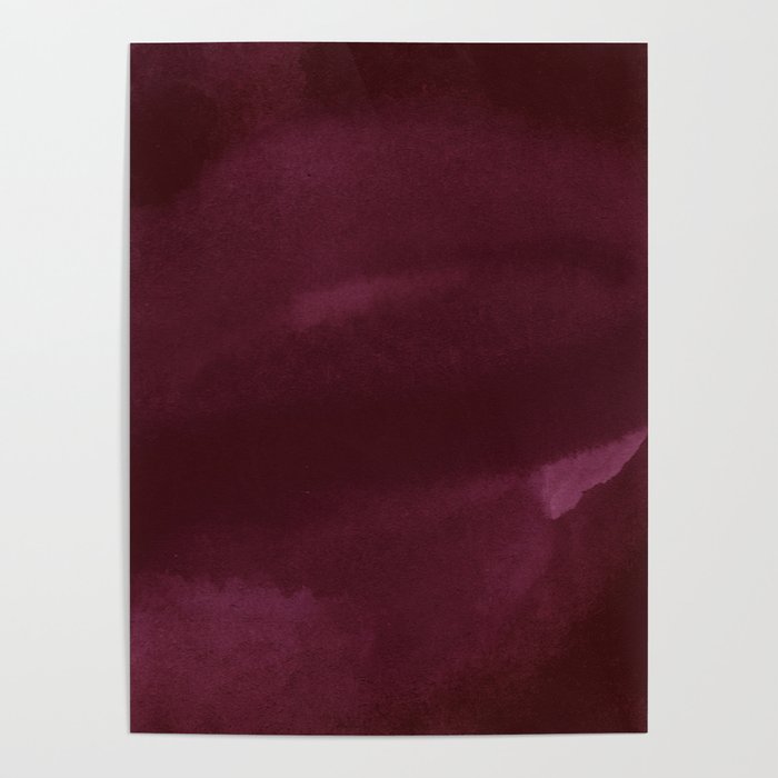 Abstract modern dark burgundy watercolor Poster Gallery Image 4