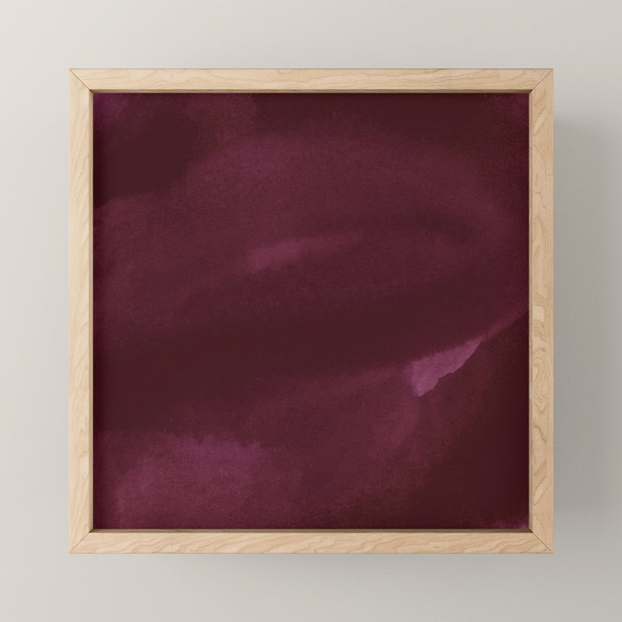 Abstract modern dark burgundy watercolor Mini Art Print Gallery Image 1
