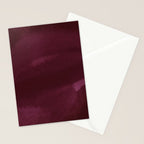 Abstract modern dark burgundy watercolor Stationery Card Gallery Image 2