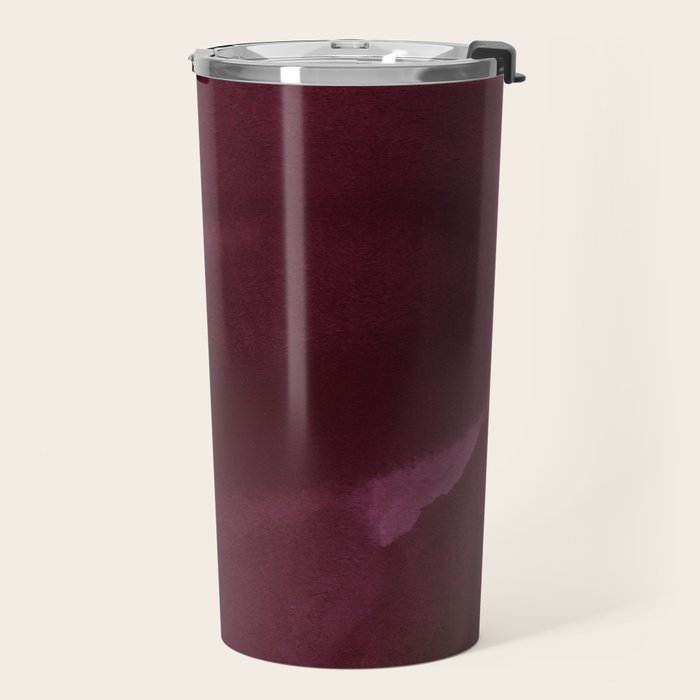 Abstract modern dark burgundy watercolor Travel Mug Gallery Image 2