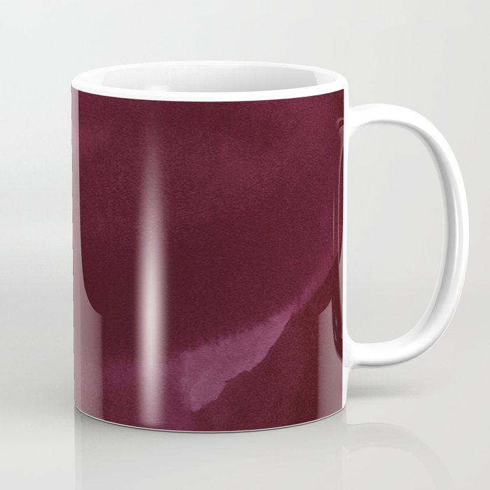 Abstract modern dark burgundy watercolor Coffee Mug Gallery Image 1