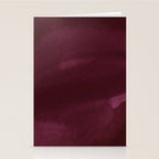 Abstract modern dark burgundy watercolor Stationery Card Gallery Image 2