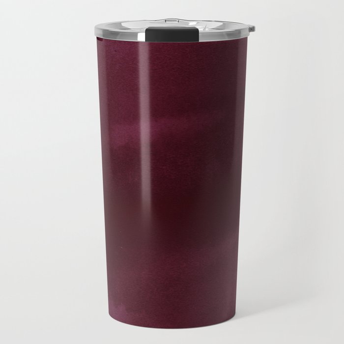 Abstract modern dark burgundy watercolor Travel Mug Gallery Image 1