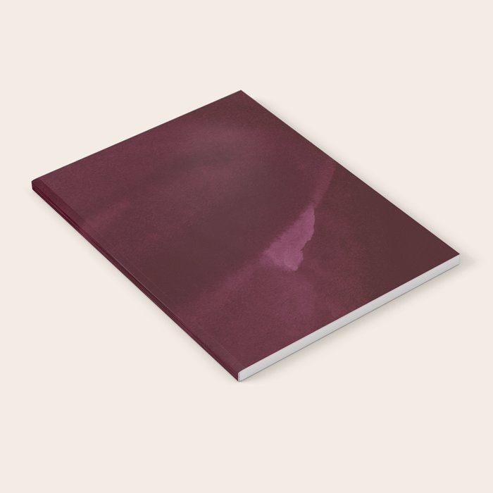 Abstract modern dark burgundy watercolor Notebook Gallery Image 1