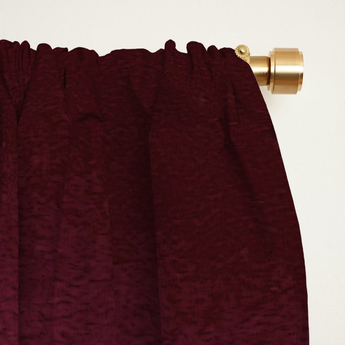 Abstract modern dark burgundy watercolor Window Curtain Gallery Image 2