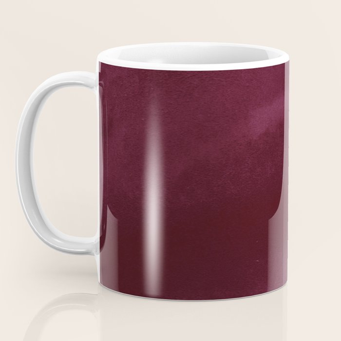 Abstract modern dark burgundy watercolor Coffee Mug Gallery Image 3