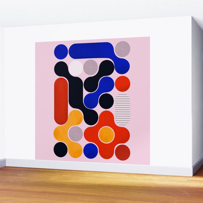 Mid-century no5 Wall Mural Gallery Image 2