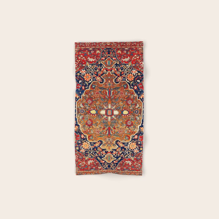 Sarough Farahan Arak West Persian Rug Print Bath Towel Gallery Image 1