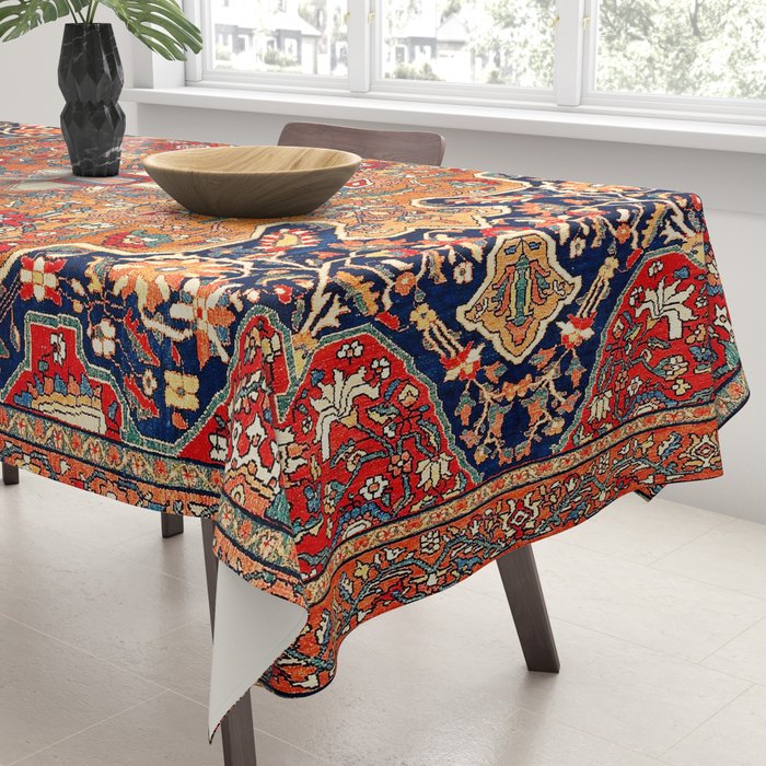 Sarough Farahan Arak West Persian Rug Print Tablecloth Gallery Image 3