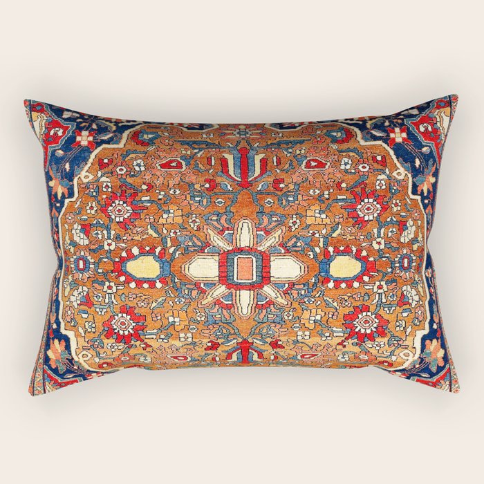 Sarough Farahan Arak West Persian Rug Print Rectangular Pillow Gallery Image 2