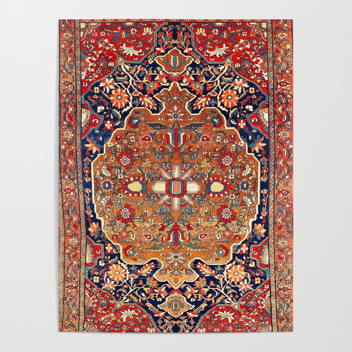 Sarough Farahan Arak West Persian Rug Print Poster Gallery Image 4
