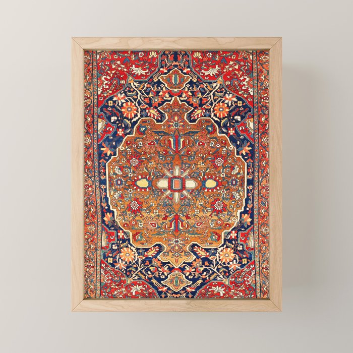 Sarough Farahan Arak West Persian Rug Print Mini Art Print Gallery Image 1