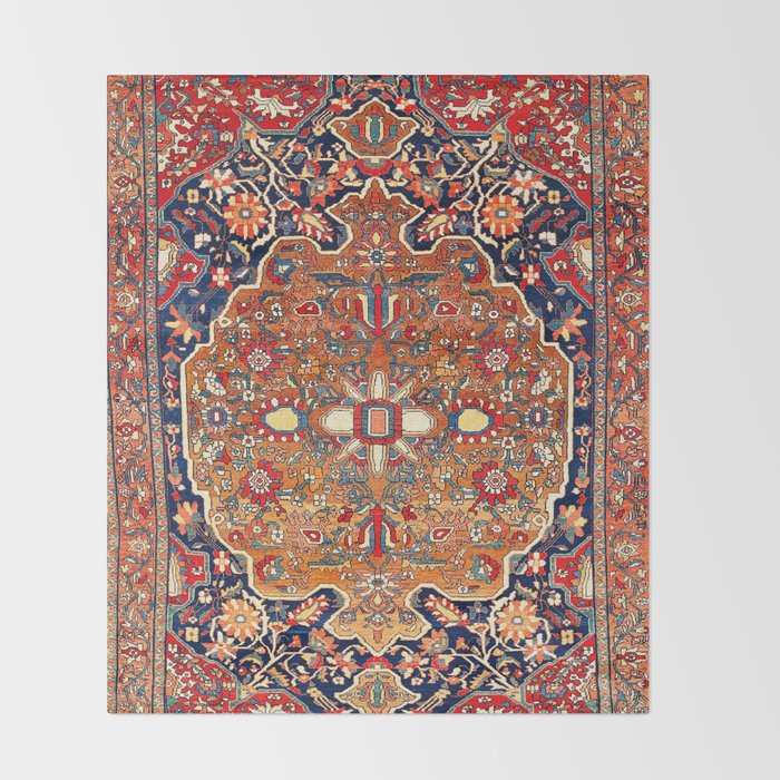 Sarough Farahan Arak West Persian Rug Print Throw Blanket Gallery Image 2